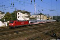 Chemnitz sagt: Ade Intercity! Ab morgen gibt es keinen wirklichen Fernverkehr mehr nach Chemnitz! Eine kleine Bildauswahl soll an die IC´s erinnern - hier verl�sst bei herrlichem Herbstwetter im Oktober 2005 145 063 mit ihrem Zug den Hauptbahnhof Chemnitz.