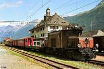Ge 6/6 I 415 mit GmP 4272 Scuol-Tarasp - Samedan in Scuol-Tarasp (26. August 1993)