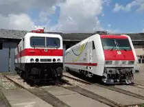 Am 24.05.14 war in Weimar beim TEV 118er Treffen. Zusehen waren auch 243 001 (143 117) und 128 001.