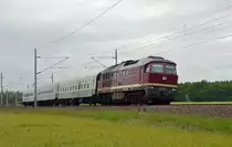 Am 15.05.14 erschien überraschend 131 012 mit drei DR-Reisezugwagen in Burgkemnitz. Die Fahrt ging Richtung Wittenberg, das Ziel ist mir leider unbekannt. 