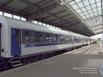 Detail-Ansicht eines Wagens der Traveller-Class des neuen InterConnex, welcher ab 6.Juni 2003 von Rostock, �ber Halle (Saale) nach K�ln fahren wird.