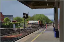 So abwechslungsreich das Wetter so die Züge: um 9.46 erreicht der Southwest Trains Dieseltriebzug 159 003 Exeter St Davids. Diese Züge bedienen die Strecke nach London Waterloo über Salisbury.
12. Mai 2014 