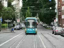 VGF S-Wagen 203 am 24.05.14 in Frankfurt am Main kurz vor dem Fahrtende Südbahnhof. An diesem Tag sind die Wagen nur bis Süd Bhf auf der 16 gefahren, da am Lokalbahnhof neue Gleise verlegt wurden. Es wurde ein SEV (Schienenersatzverkehr) mit Bussen in Richtung Offenbach Stadtgrenze eingerichtet.