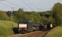 189 284-3 mit dem DPF 13408 ((Livorno Centrale- s-Hertogenbosch) bei Eutingen 25.5.14