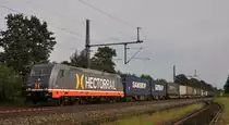 Hector Rail 241 007  Bond  ist am Abend des 07.06.14 in Diepholz mit einem KLV-Zug auf dem Weg in Richtung Bremen.