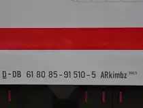 Die Beschriftung eines ARkimbz 266.5 im Detail. Stand 2013