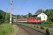 1144.123 mit EC-151 bei der Durchfahrt durch Eichberg am 8.6.14