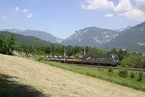 1116.126 mit einem Stahlzug am Eichberg. 8.6.14