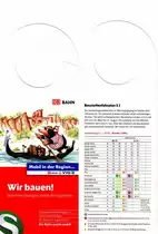Ein netter Hinweis auf die Bauarbeiten im Bereich der Linie S1 , in den S-Bahnwagen ausgelegt.(Scann)