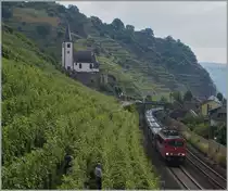 Bei sanftem Gegenlicht konnte ich in Hatzenport die 155 152-2 mit einem Güterzug fotografieren.
21. Juni 2014