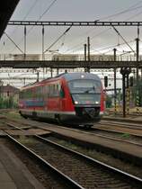 22.6.2014 16:03 DB AG 642 058 als RB aus Zwickau (Sachsen) Hbf nach Karlovy Vary dolní nádraží bei der Einfahrt in Karlovy Vary.