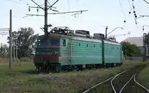 Eine WL 11 am 1.10.2009 im Gleisvorfeld des Grenzbahnhof Tschop.