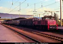 160 012 rangiert in Heidelberg am 04.08.1980