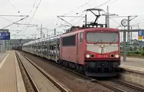 Am Morgen des 14.06.14 führte 155 219 einen gemischten Güterzug auf dem Gegengleis durch Bitterfeld Richtung Dessau.