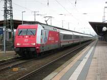 Am 29.06.2014 kam 101 076 mit dem IC 145 aus Amsterdam nach Stendal und fuhr weiter in Richtung Berlin.