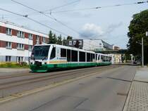 Jubiläum in Zwickau. 15 Jahre Zwickau(Hbf.)-Zwickau Zentrum. Als Sonderzug fuhren VT38 und VT31 als Sonderzug.28.06.2014.
