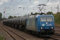 LTE 185 529  Michaela  am 10.9.13 mit einem Kesselzug in Düsseldorf-Rath.