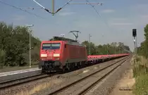 189058 rollt mit einem Leerzug am 4.7.2014 durch Westbevern in Richtung Münster.