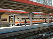 Diesel-Triebzug TRD BR 594 am 08.05.2003 im Bahnhof Vigo.