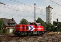 Die anscheinend noch nagelneue DH 713 der Häfen und Güterverkehr Köln war am 16.7.2014 solo in Verden auf der Fahrt Richtung Bremen zu bewundern.