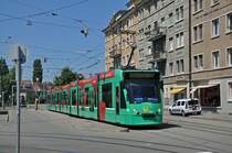 Be 6/8 Combino 312 auf der Linie 6 bei der Haltestelle Morgartenring. Die Aufnahme stammt vom 17.07.2014.