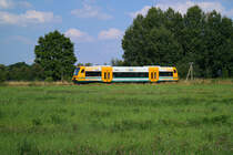 18.07.2014 - ODEG VT 650.62 passiert km 91,8 nahe Letschin.