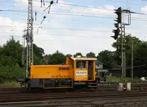 Kleindiesellok 335053 der Verden Walsroder Eisenbahn im Bahnhof Verden am 16.7.2014.