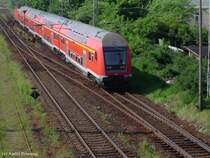 Steuerwagen der Gattung DABbuzf778 am Ende eines RE zwischen Greifswald S�d und Greifswald Hbf am 01.06.03. Als Lok diente unser M�dchen f�r alles - die 143 931.
