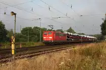 Railion 151139 morgens um 7.03 Uhr durch Hasbergen Richtung Osnabrück.