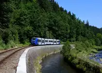 622 418 bei einer Sonderfahrt von Viechtach nach Amberg am 20.07.2014 bei Teisnach.