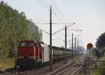 23.7.2014 Pinnow. Locon 102 + Re 482 beim Rangieren.