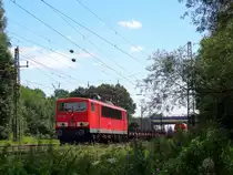 Am 24.7.14 hatte 155 152 die Ehre eine ganz besondere Fuhre zu schleppen. 
Was es war, seht ihr in einem anderen Bild...
Aufgenommen bei Dedensen. 