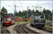 MVTV 02-32 und 183 004-1 in Štrba. (05.06.2014)