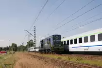 Blaue SM31-054 der PKP Cargo bei Tychy(Tichau)am 27.06.2014.