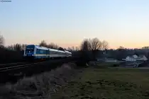 223 065 mit ALX 84110 von München Hbf nach Hof Hbf bei Schönfeld, 24.02.2014