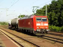 Am 17.07.2014 kam die 185 162-5 von der DB aus Richtung Magdeburg nach Niederndodeleben und fuhr weiter in Richtung Braunschweig . 
