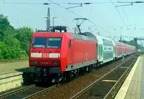 145 036 mit RE 25938 (G�ttingen–Bremen) am 20.06.2000 in Wunstorf