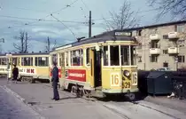 København / Kopenhagen KS SL 16 (Grossraumtriebwagen 529) Emdrup im April 1969.
