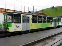 tpc / BVB - 2 Kl. Personenwagen  B 62 im Bergendbahnhof auf dem Col de Bretaye am 20.07.2014