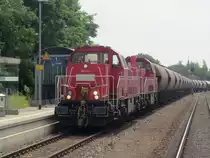 265 013 1 und 265 014 auf dem Weg nach Blankenburg (Harz) am 05.07.2014 im Bahnhof von Wallwitz an der Strecke Halle (Saale) -Halberstadt. Bild vom Bahnsteig gegenüber gemacht.