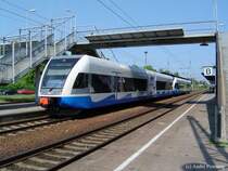 BR646 der UBB in Doppeltraktion im Greifswalder Hbf an dem wundersch�nen Morgen des 02.06.03.