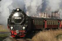 99 6001 zieht den P 8961 von Gernrode nach Hasselfelde durch Alexisbad; 26.12.2006