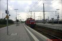 G1206 der NVAG durchf�hrt mit einem G�terzug von Scharzfeld nach Nieb�ll den Bahnhof Itzehoe, der auch gleichzeitg �bergabestelle zwischen NVAG und DB Cargo ist.