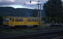 Der Tunnelmeßwagen (?) im Abendlicht in Decin. 16.08.2014 19:41 Uhr.