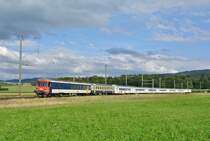 BLS EWIII Verstrkungsmodule: Kambly RE 3331 bei Worb SBB; an der Spitze ist die Re 465 004-0, das Modul besteht aus dem B EWI 50 63 20-33 720-3 und dem BDt EWII (ex. SBB) 50 63 82-33 915-4, 19.08.2014.