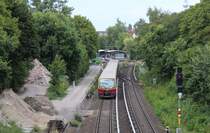 19.8.2014 S1 nach Potsdam verlässt Bf. Yorkstraße Richtung Julius-Leber-Brücke