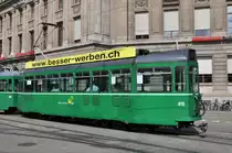 Be 4/4 473 auf der Linie 3 am Aeschenplatz. Die Aufnahme stammt vom 18.08.2014.