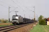 193 802 mit Auto-Transportwagen bei Herbertshofen (03.04.2014)