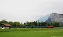 Re4/4 '' 11108 mit RE3827 am 09.05.2013 bei Sargans