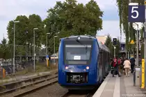 622 414-0 vlexx GmbH als RB51  ODEG  (RB 68873) von Rathenow nach Brandenburg Hbf, hatte den Endbahnhof nun erreicht. 26.08.2014 